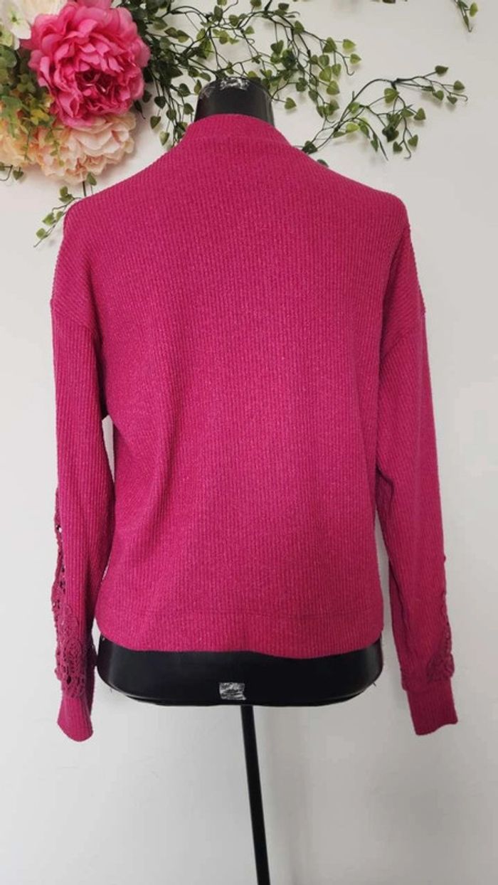 Pull en maille cotelee avec manches brodees 🎀 Taille S 🎀 - photo numéro 2