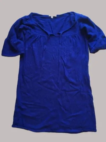 Pull tunique marine manches 3/4 – T. 38/40