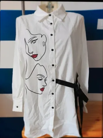 Chemise manches longues blanche neuve Shein femme taille 0XL (46)