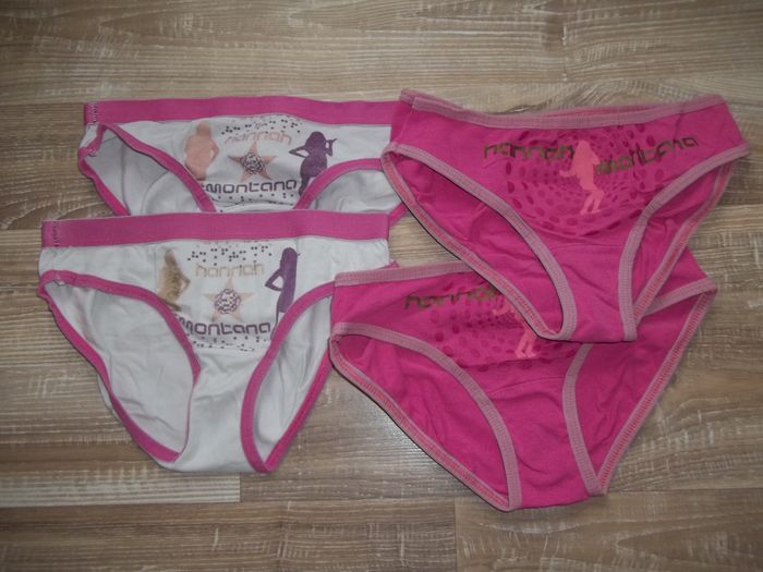 Lot 4 culottes blanches et roses Hannah Montana 10/12 ans
