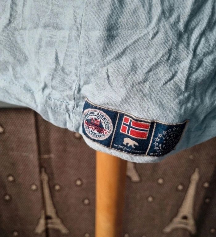 T-shirt bleu ciel Geographical Norway taille Xl - photo numéro 5