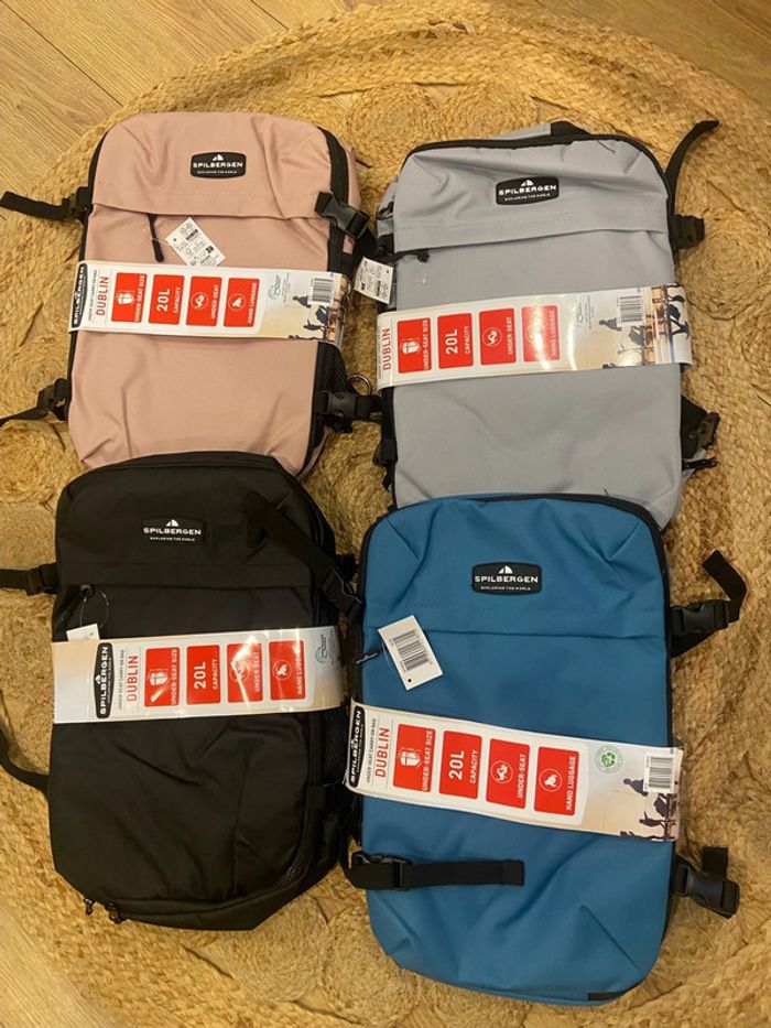 Lot de 4 sacs, 40x20x25cm, bagage compact à main/ bagage cabine pour avion/ voyage