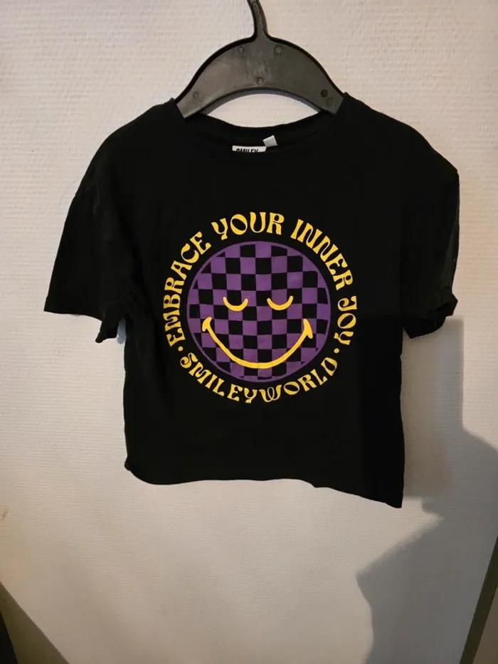 Tee-shirt Smiley damier