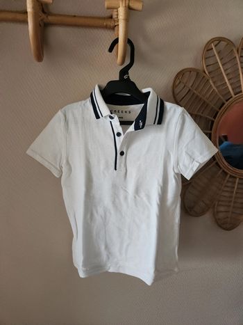 Polo blanc creeks 4ans
