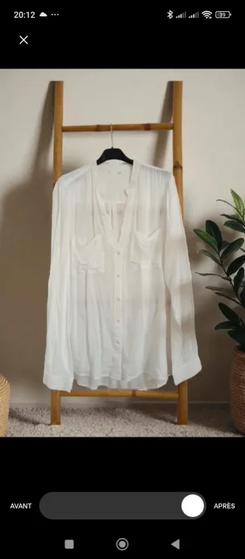 Chemise blouse fluide blanche Lft taille XL