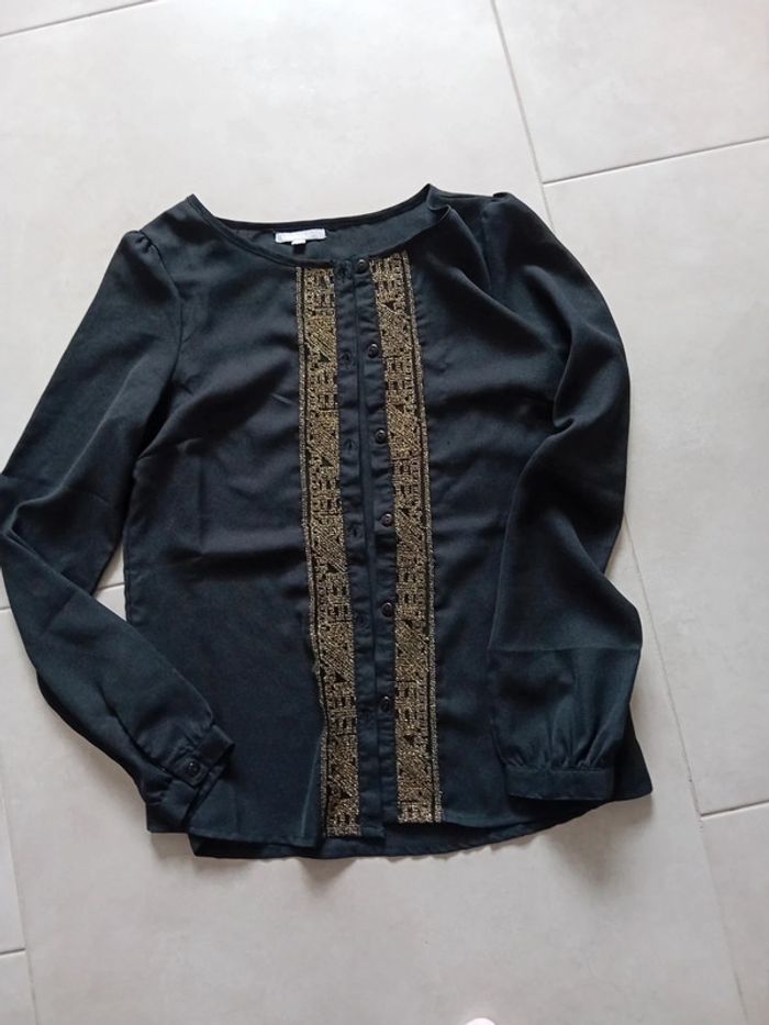 Chemisier taille m noir doré - photo numéro 2
