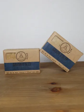 Lot 2 savons exfoliant | Alep sel de la mer morte |2x100g