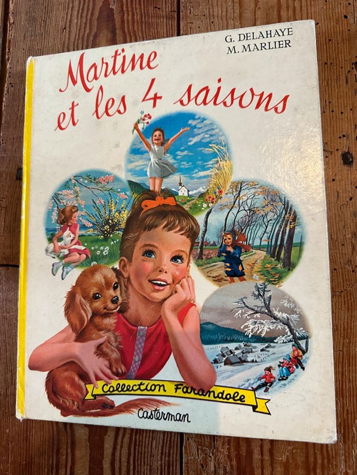 Livre ancien album Martine et les 4 saisons collection Farandole Casterman Delahaye Marlier cartonné