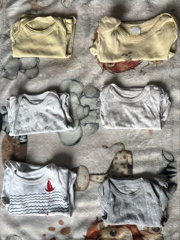 Lot de 6 bodys manches courtes taille 3 mois 