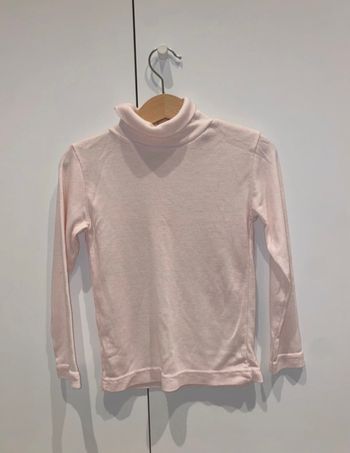 Pull col roulé rose vertbaudet 4 ans