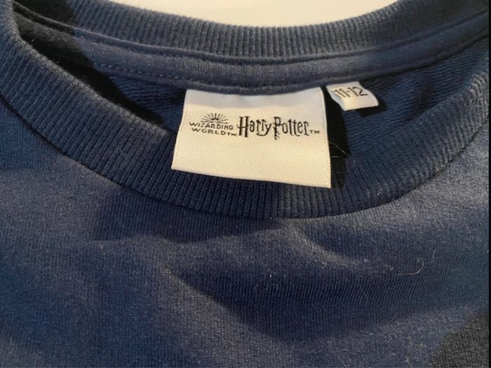 Sweat bleu marine flocage doré Harry Potter taille 12/12 ans - photo numéro 4