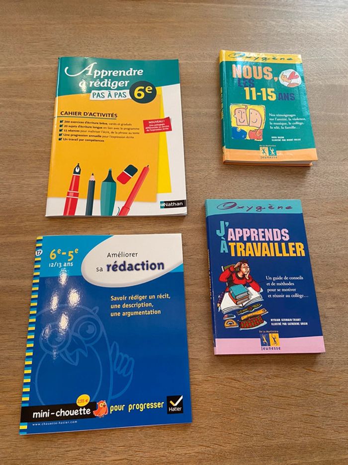 Lot de quatre guides pour réussir son entrée en 6e