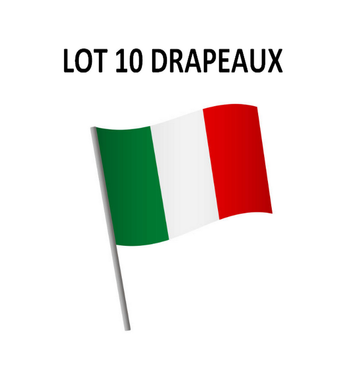 Lot 10 drapeaux Italie supporter football