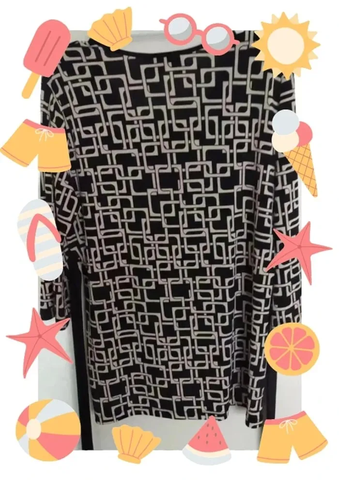 Blouse fluide motifs géométriques - photo numéro 2
