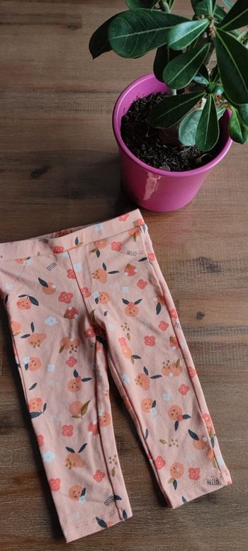 Pantalon legging saumon 12 mois