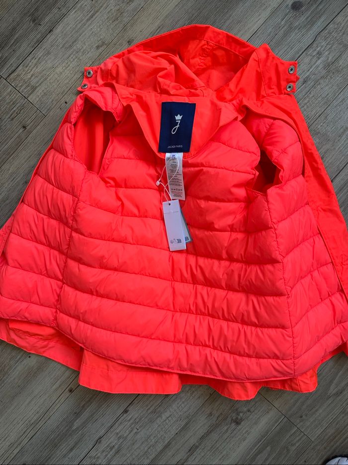 Imperméable 2 en 1 jacadi corail fluo fille 5 ans - photo numéro 3