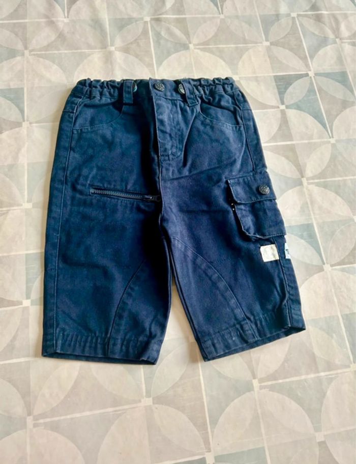 Pantalon garçon bleu marine - Babibou - 6 mois - en très bon état