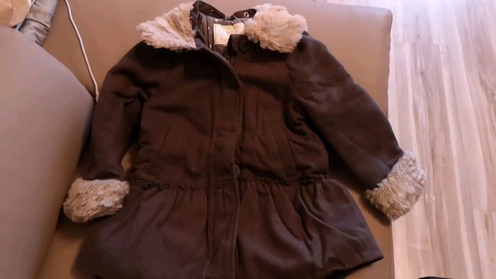 Manteau gris drap de laine 4 ans - photo numéro 2