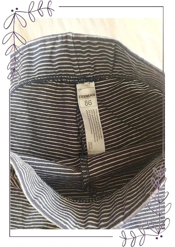 Short court en coton à rayures 86 cm Zeeman 24 mois - photo numéro 2