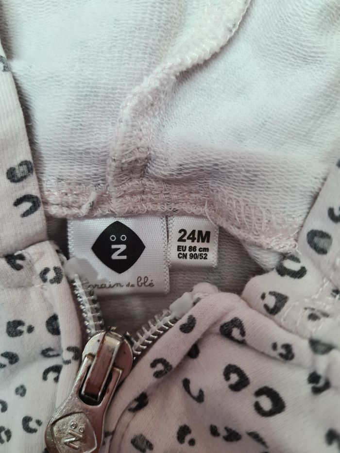 Gilet cardigan zippé 18 24 mois 86cm - photo numéro 4