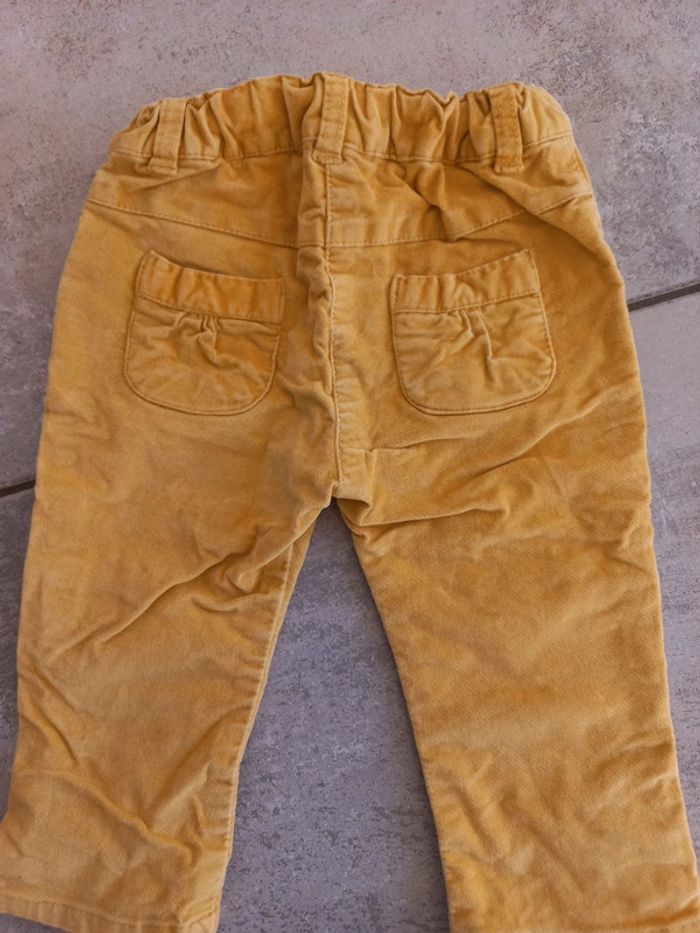 Pantalon jaune tout doux Obaibi 12 mois - photo numéro 2