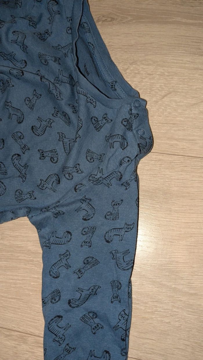 T shirt longues manches bleu garçon 36 mois - photo numéro 5