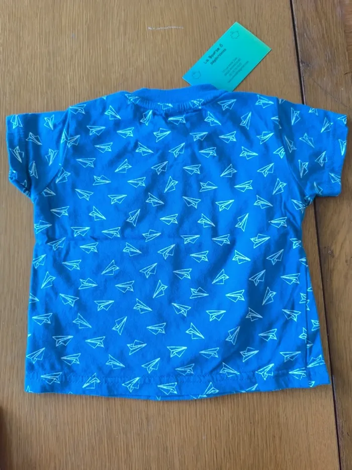 314656 Tee-shirt MC bleu garçon 18 mois - photo numéro 2