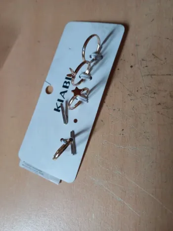 Lot de 4 bagues dorées  reglables kiabi