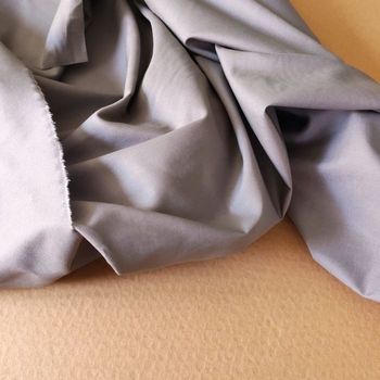 3 mètres tissu coton uni gris