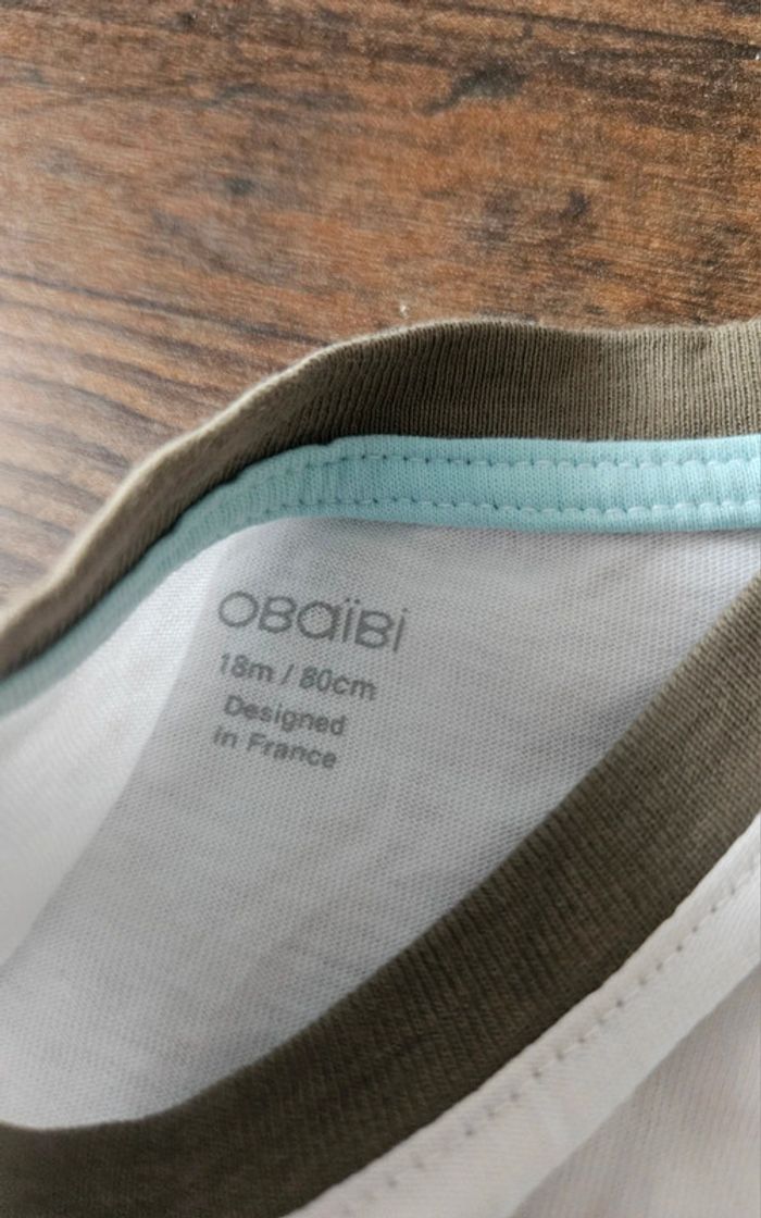 T-shirt manches courtes garçon 18mois Obaïbi - photo numéro 3