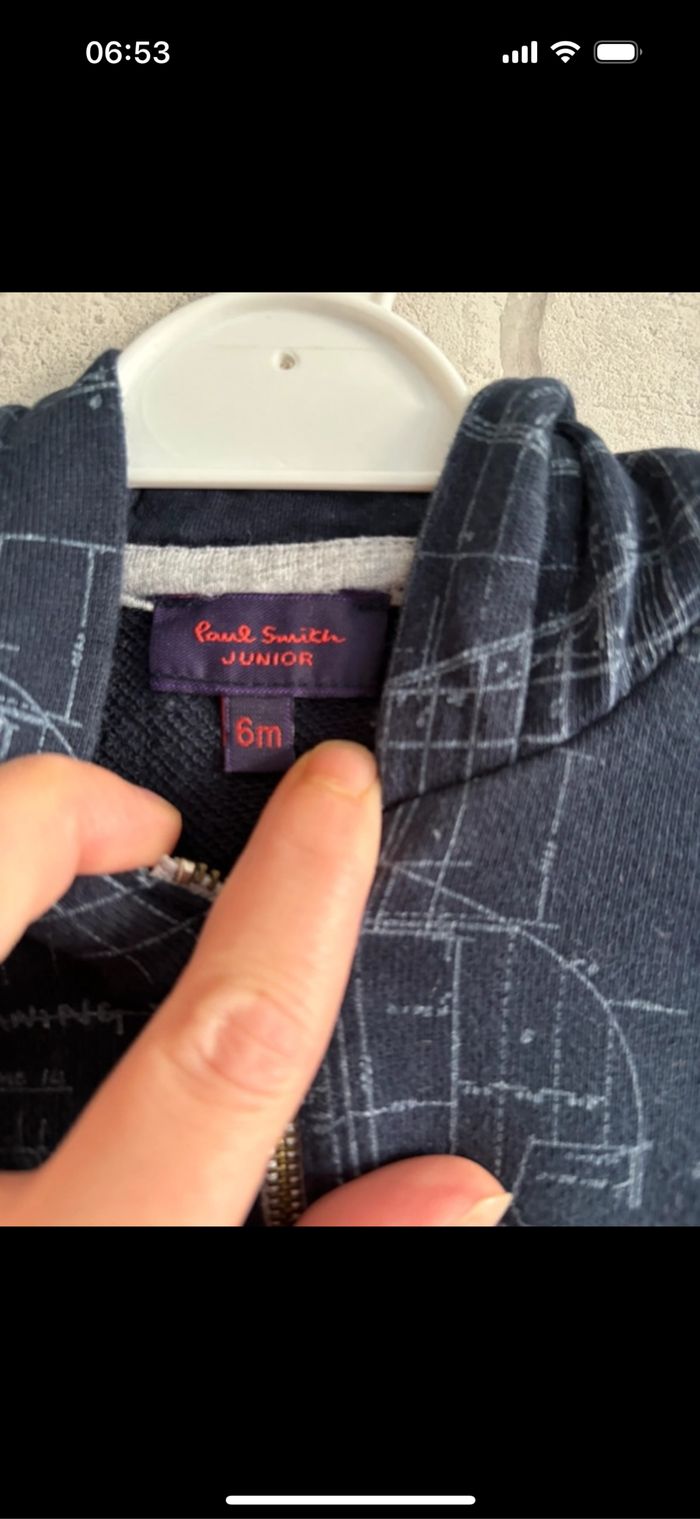 Veste sweat Paul smith taille 6 mois - photo numéro 3