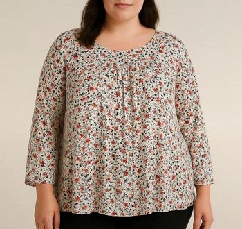 Blouse fluide imprimée – Daxon – Taille 50/52