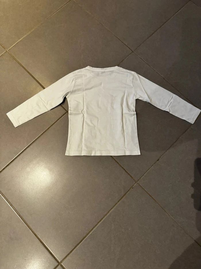 T shirt manches longues - Tape à l’œil - I’m so cool / Chat avec bonnet & lunettes - Blanc - 6 ans - photo numéro 3