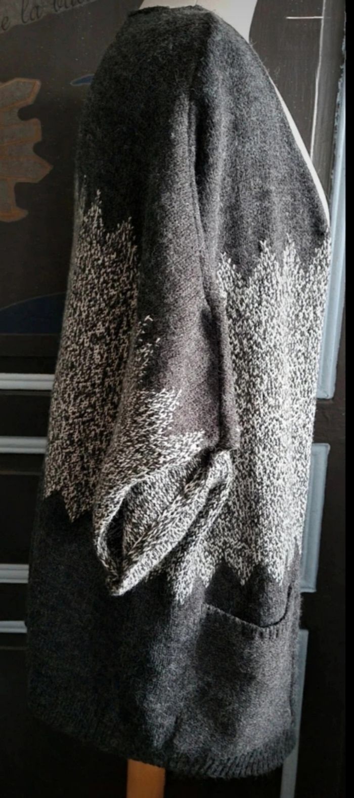 cardigan noir et gris taille S Jennyfer - photo numéro 2