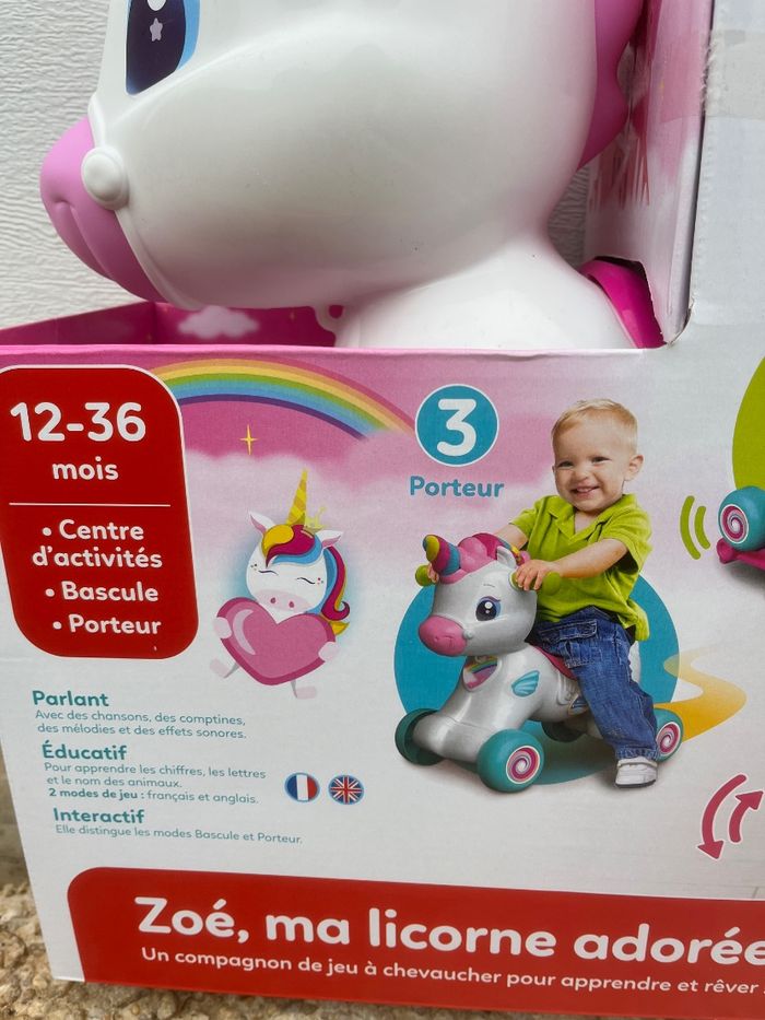 Zoé ma licorne adorée à bascule neuve