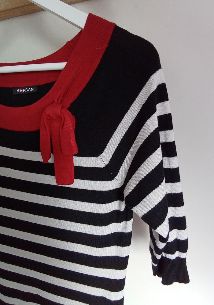 Robe à rayures noires et blanches Morgan taille 38 - photo numéro 4