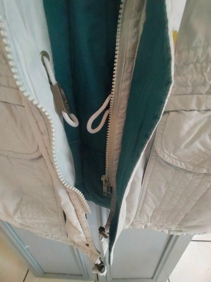 Veste blouson homme T 46 beige et vert - photo numéro 6