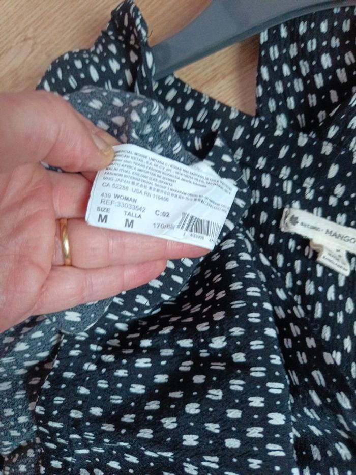 Robe Mango marine écru à motifs T.M(38) - photo numéro 12