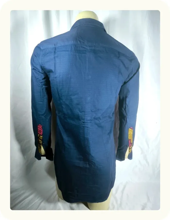 Chemise manches longues homme wax tissu africain luxe Sean Nobayo Taille 40 L - photo numéro 4