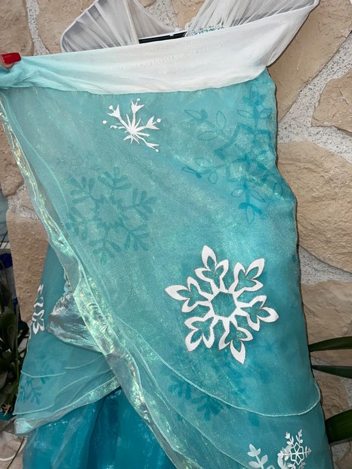 Lot ensemble Disney store 11-12 ans 11 12 robe tresse perruque gants la reine des neiges Elsa - photo numéro 6