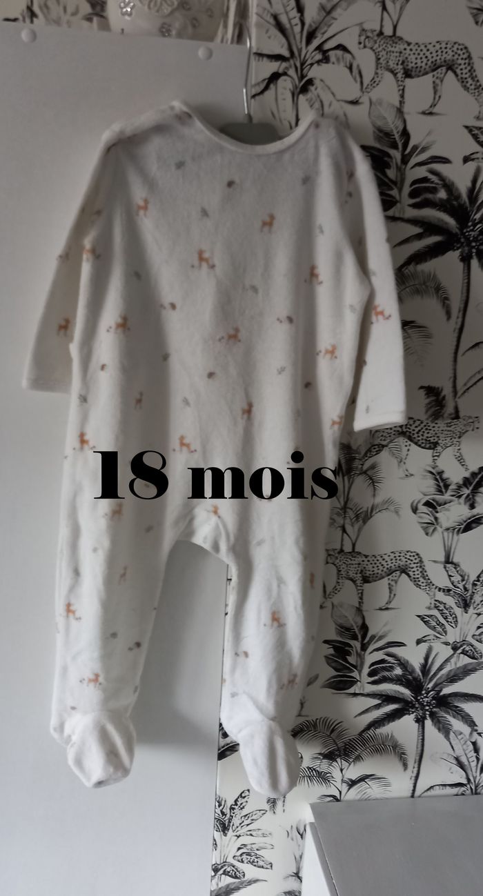 Pyjama blanc Kiabi 18 mois