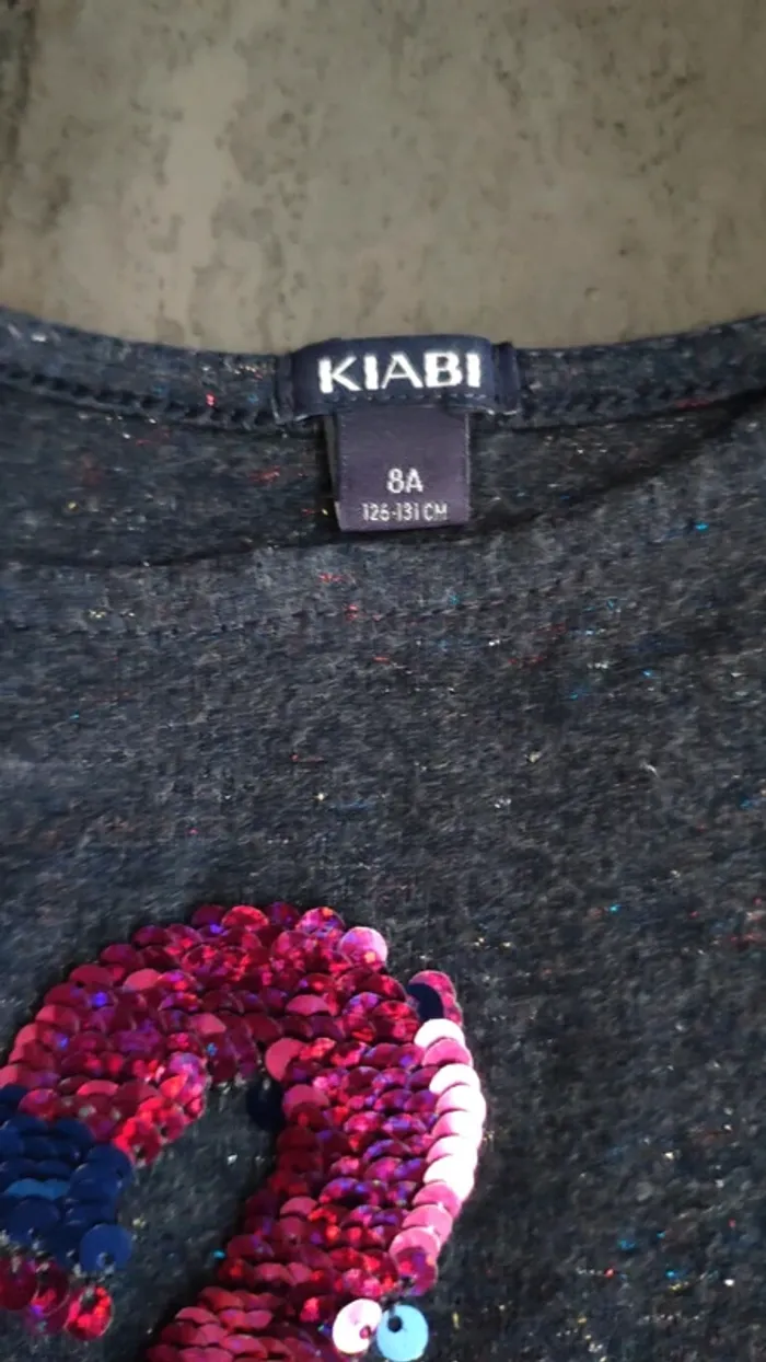 Robe paillettes et sequins flamant rose 8 ans - photo numéro 3