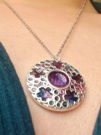 Collier pendentif floral