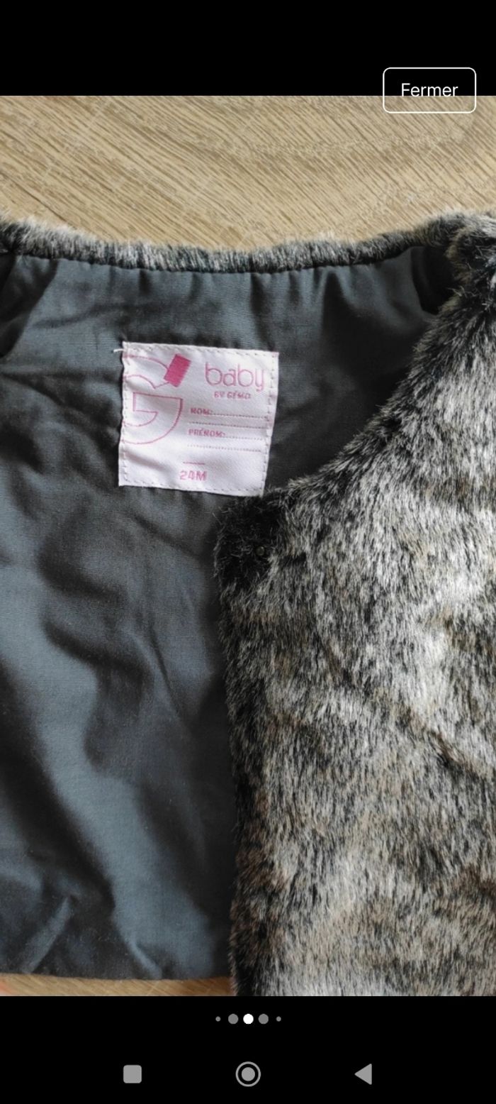 Gilet comme neuf sans manches fille 24 mois - photo numéro 5
