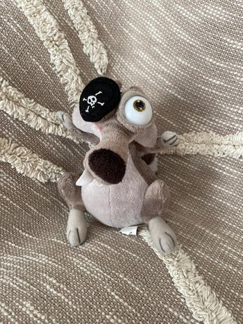 Peluche doudou 18cm l’âge de glace scrat écureuil gris très bon état