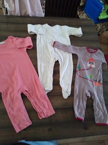 Lot de 3 pyjamas été bébé fille 18 mois