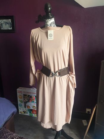 Robe rose grande taille