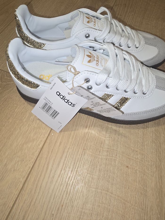 Adidas samba paillete dorée - photo numéro 3