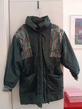 Parka vintage empiècements tapisserie taille 42