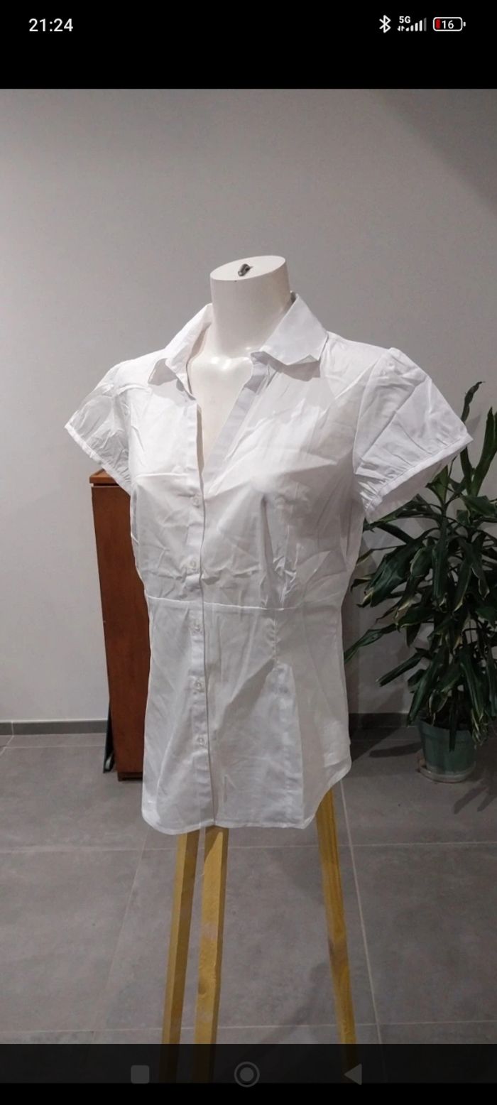 Chemise blanche Phildar taille 38 - photo numéro 2